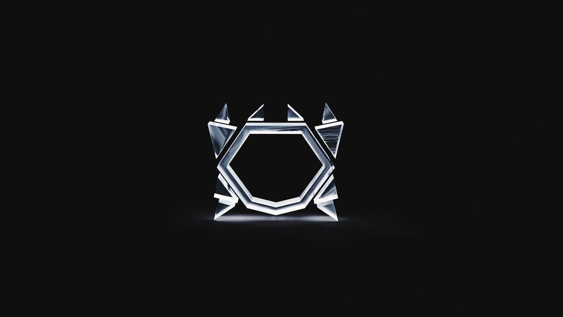 Nicolas Krebs Logo 3D rendering glass surface